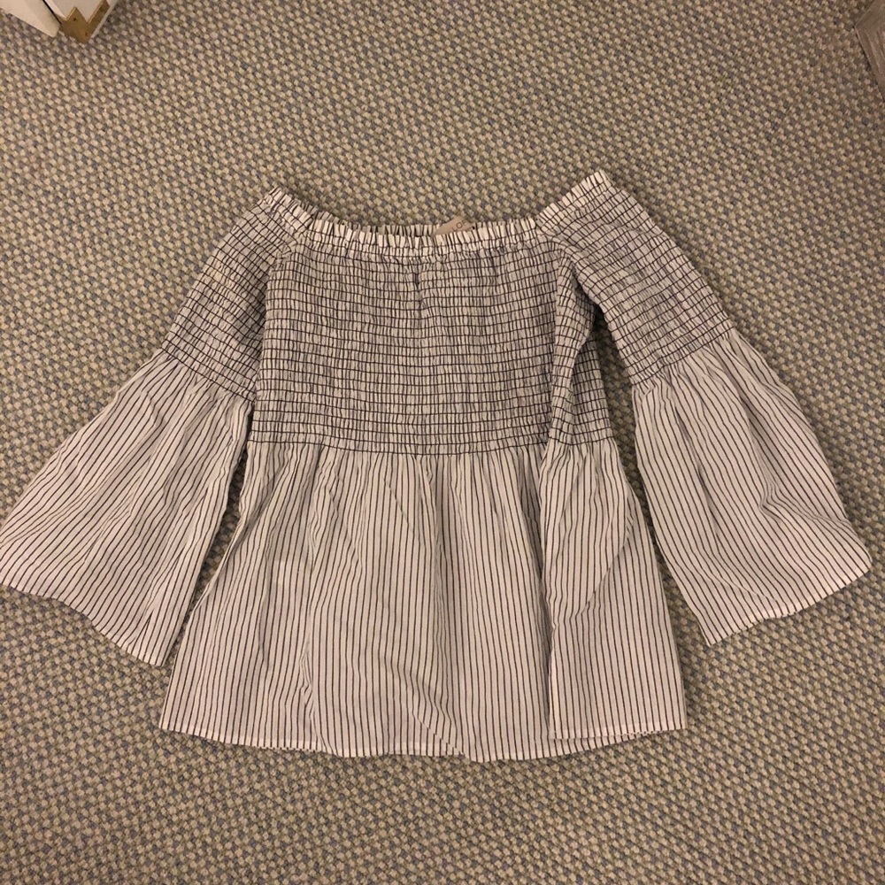 Loft Off the shoulder striped top - Picture 4 of 4